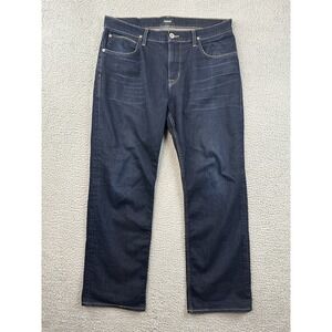 Hudson Jeans Mens 33x29 Wilde Relaxed Straight Dark Wash Denim
